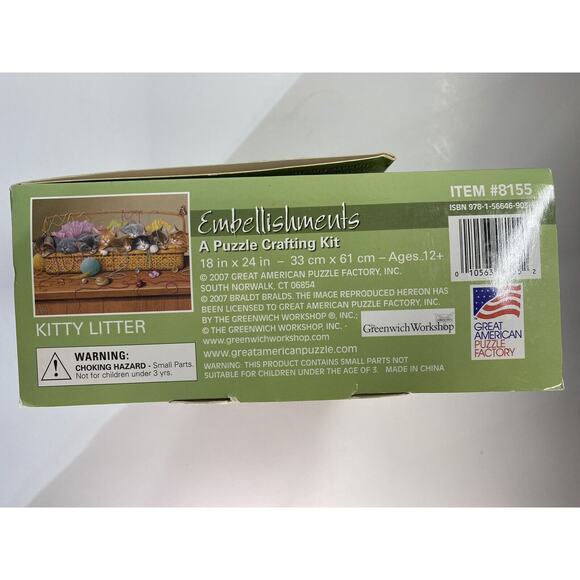 Embellishments Puzzle Crafting Kit Kitty Litter Cat Lover Keepsake #8155 - Picture 8 of 9